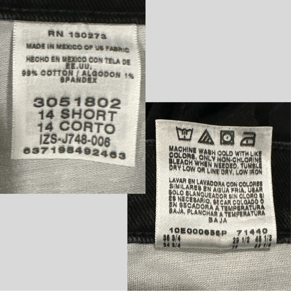 Lee Relaxed at the Waist Straight Leg Black Jeans  14 Short - Picture 9 of 16